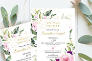 lavender Pink and Gold Bridal Shower, an Invitation Template by DreamsClipArt (Thumbnail 4 of 5)
