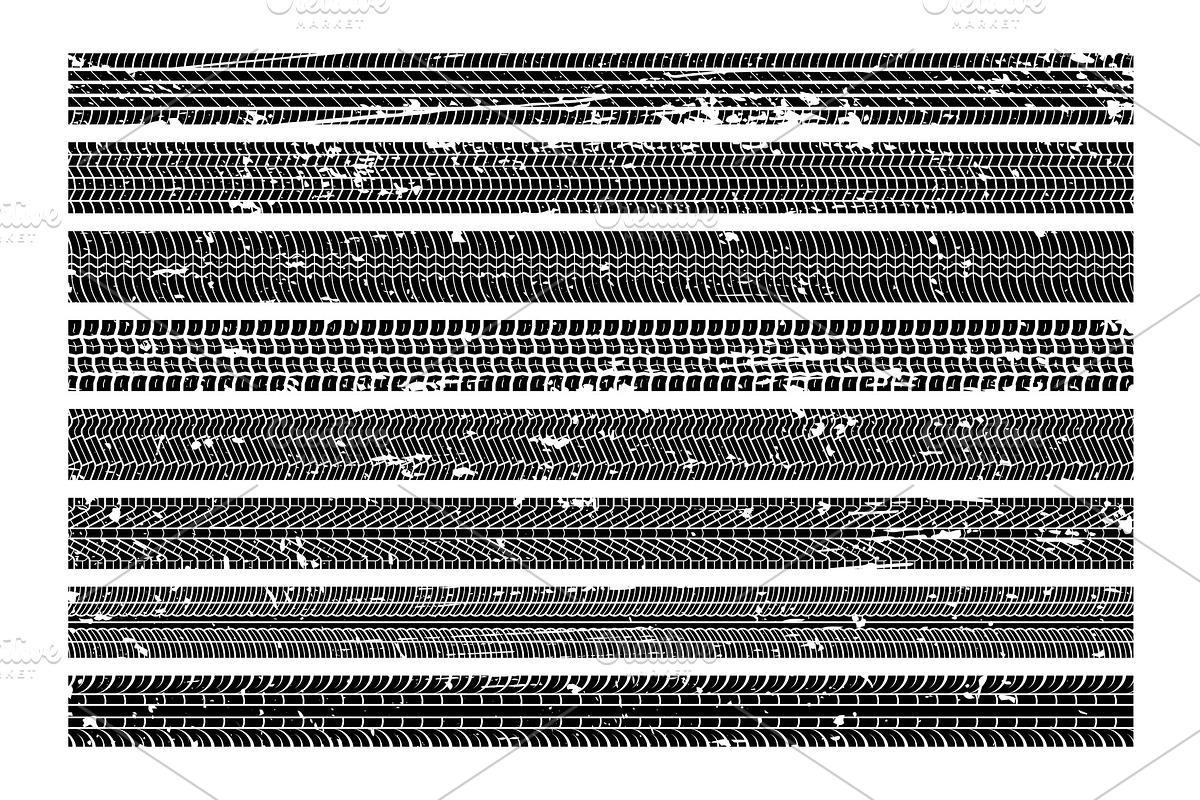 Vehicle tire tracks. Tread grunge, a Texture Graphic by YummyBuum