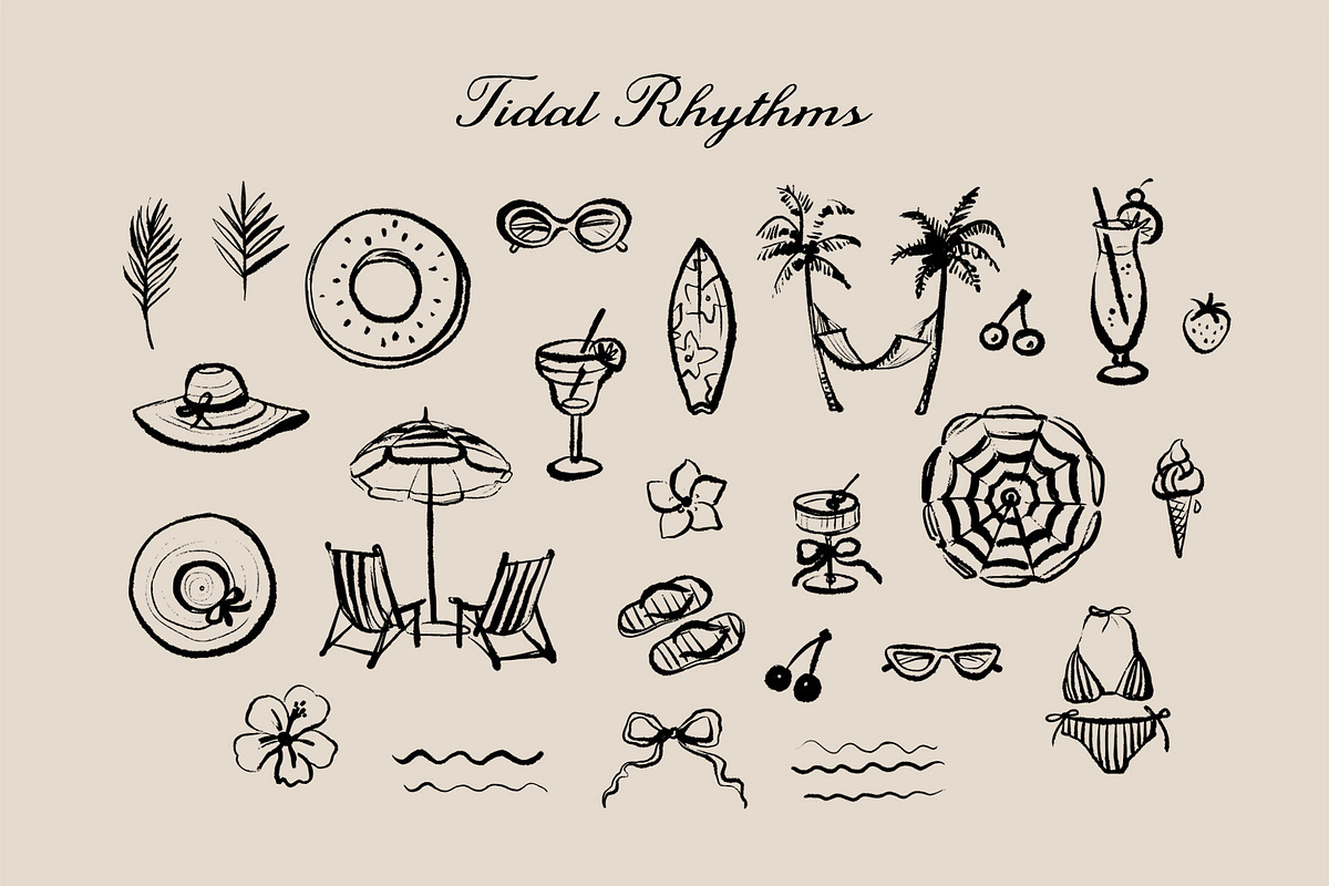 Summer Sea Textures & Illustrations, an Object Graphic by Elena Pimonova (Photo 5 of 10)