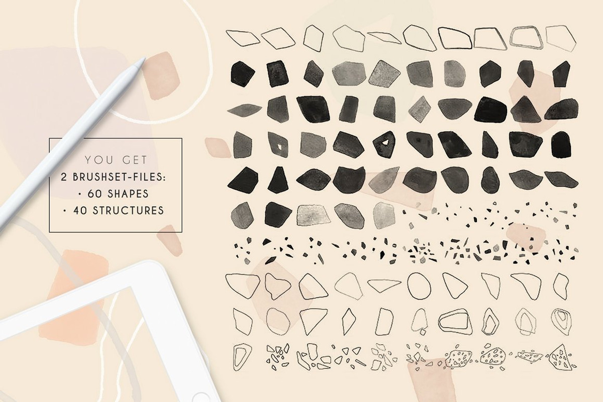900+ Procreate Stamp Brushes Bundle, a Brush Add-On by Design Forest