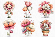 Whimsical Flowers Spring Clipart Png, an Illustration by Craft Nest (Thumbnail 6 of 11)