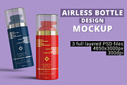 Airless Pump Cosmetic Bottle Mockup, a Cups & Container Mockup by Digitalphaser (Thumbnail 1 of 5)