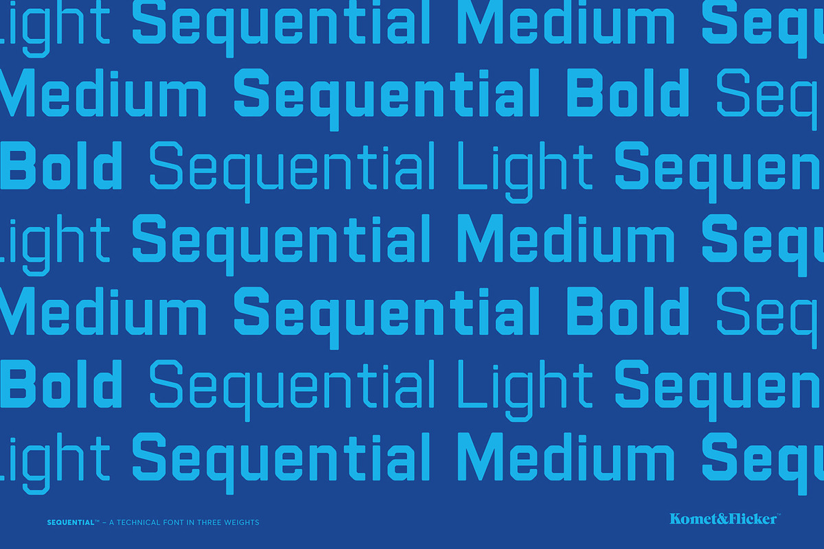 Sequential - A Technical Font, a Sans Serif Font by Komet & Flicker (Photo 4 of 12)