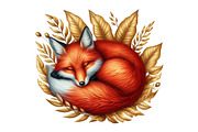 Watercolor Fall Woodland Clipart Bun, an Illustration by Designking (Thumbnail 4 of 4)