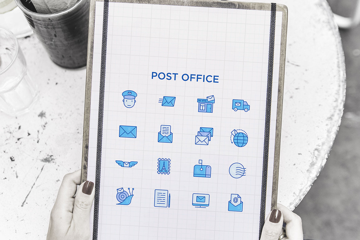 Post Office | 16 Thin Line Icons Set, an Outline Icon by Alex Blogoodf (Photo 10 of 11)
