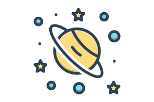 Planet Asteroid Icon