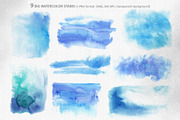 Blue Watercolor Set, a Texture Graphic by LeiaSW (Thumbnail 7 of 7)