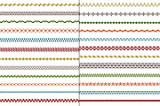 Hand Drawn Stitched Border Patterns, a Pattern Graphic by Melissa Held Designs (Thumbnail 2 of 5)