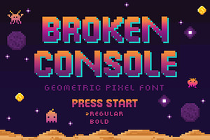 Broken Console, a Font by Arterfak Project
