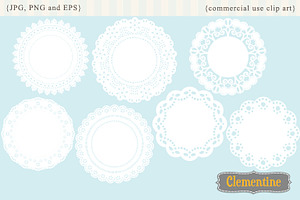 Doilies clip art and vectors