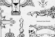 Gothic Frame & Ornament Set, a Seasonal Illustration by Invisual Studio (Thumbnail 5 of 7)