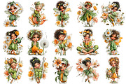 Whimsical Spring Fairy Clipart, an Illustration by OK Design (Thumbnail 3 of 6)