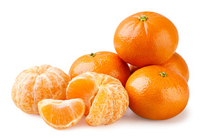 Pile of tangerines and a peeled on a, a Food & Drink Photo by innakreativ