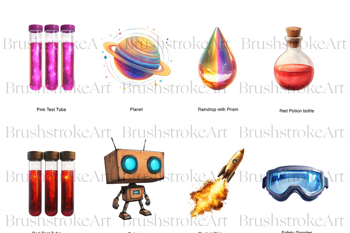Watercolor Science Clipart, Teachers, an Education Illustration by BrushstrokeArtGB (Photo 3 of 9)