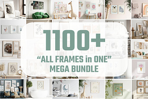 Frame Mockup Bundle: All Frames in 1, a Poster Template by VNmockup