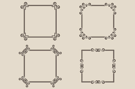 Vector decorative vintage frames