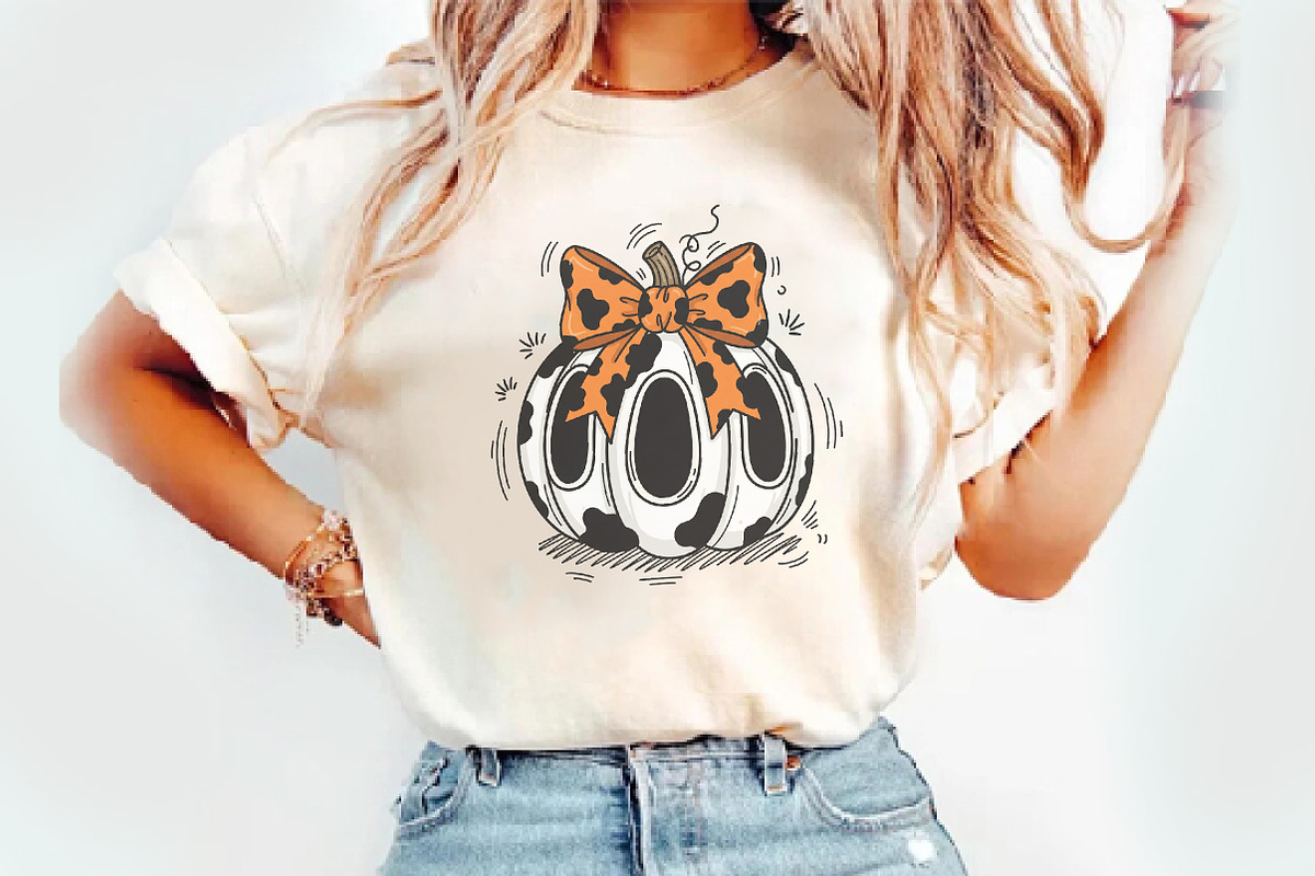 Coquette Cow Print Pumpkin, an Illustration by Watercolor design (Photo 2 of 3)
