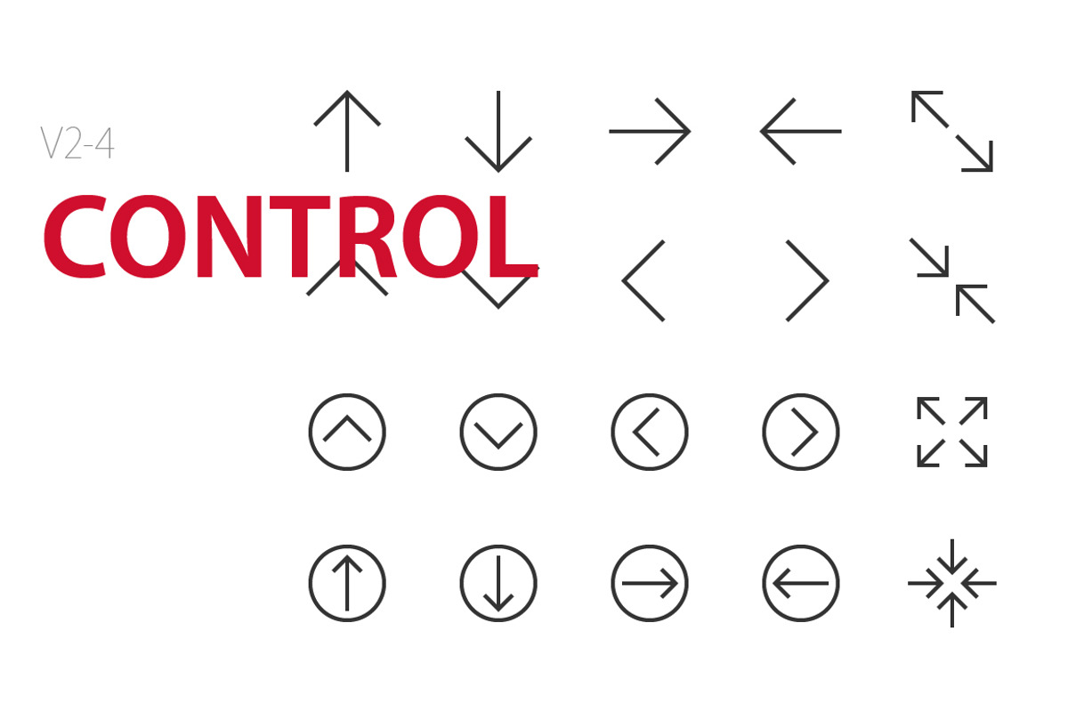 80 Control UI icons, an Outline Icon by Palau