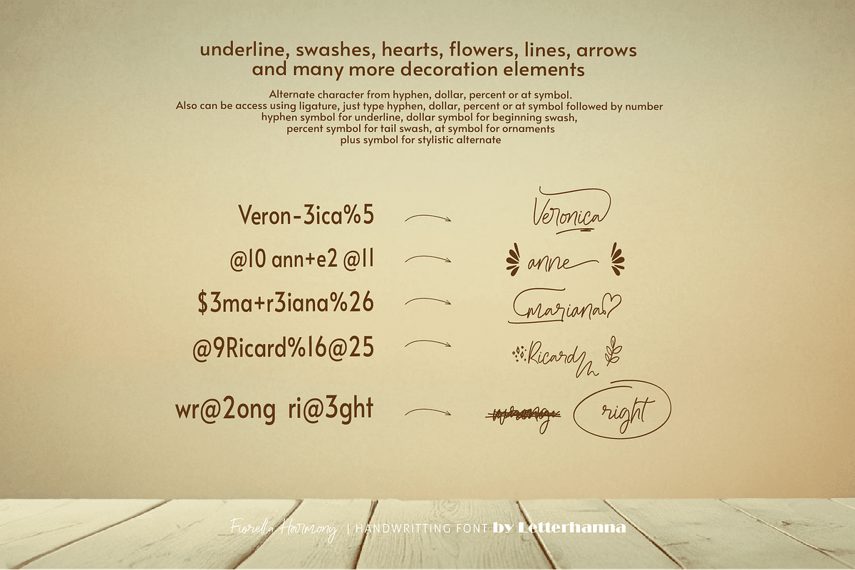 Fiorella Harmony Font, a Handwritten Font by Letterhanna Studio (Photo 4 of 9)