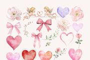 Romantic Valentine Clipart Set, a Decorative Illustration by OKArtHub (Thumbnail 4 of 11)