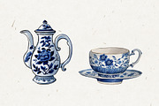 Blue & White Porcelain Clip Art, an Object Graphic by Patterns for Dessert (Thumbnail 3 of 8)