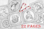Christmas Adult Coloring Book, a Decorative Illustration by ilonitta (Thumbnail 2 of 8)