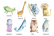 Watercolor Alphabet poster, cards, an Education Illustration by My watercolor shop (Thumbnail 7 of 13)