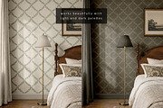 Elegant Bedroom Wallpaper Mockup, a Household Mockup by LinnestCreative (Thumbnail 2 of 6)