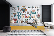 Cute childish vikings clipart set, an Illustration by Lana Sham (Thumbnail 10 of 12)