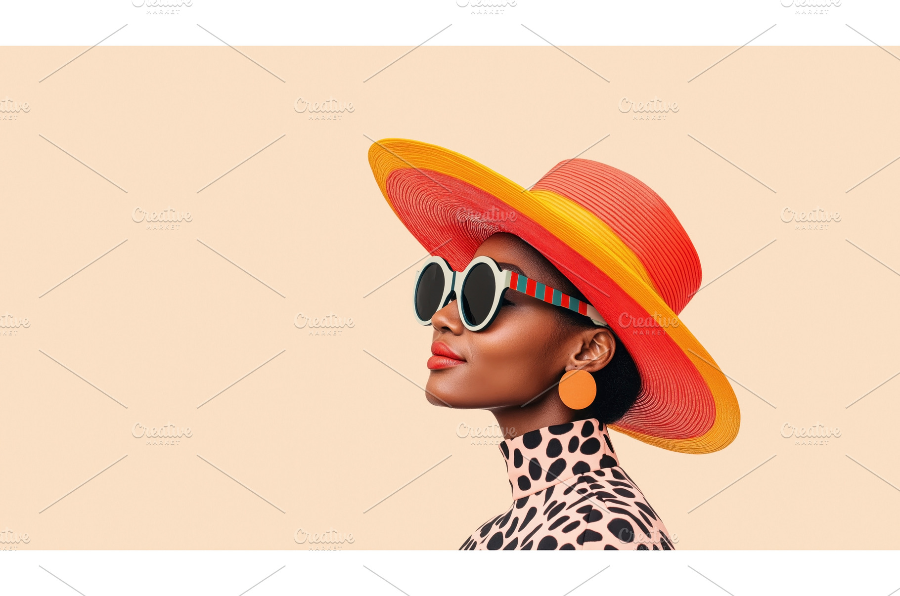 Stylish Black woman wearing a, a Beauty & Fashion Photo by Sergey Kotenev