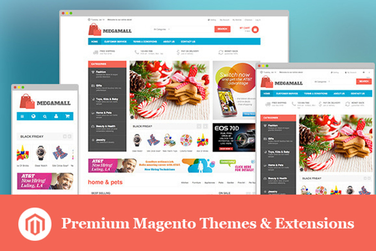 MegaMall - Magento for Supermarket, a Websites & App Template by UberTheme (Photo 1 of 6)