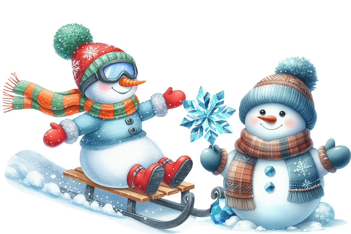 Blue Snowman Clipart, an Illustration by Designworld (Photo 4 of 5)
