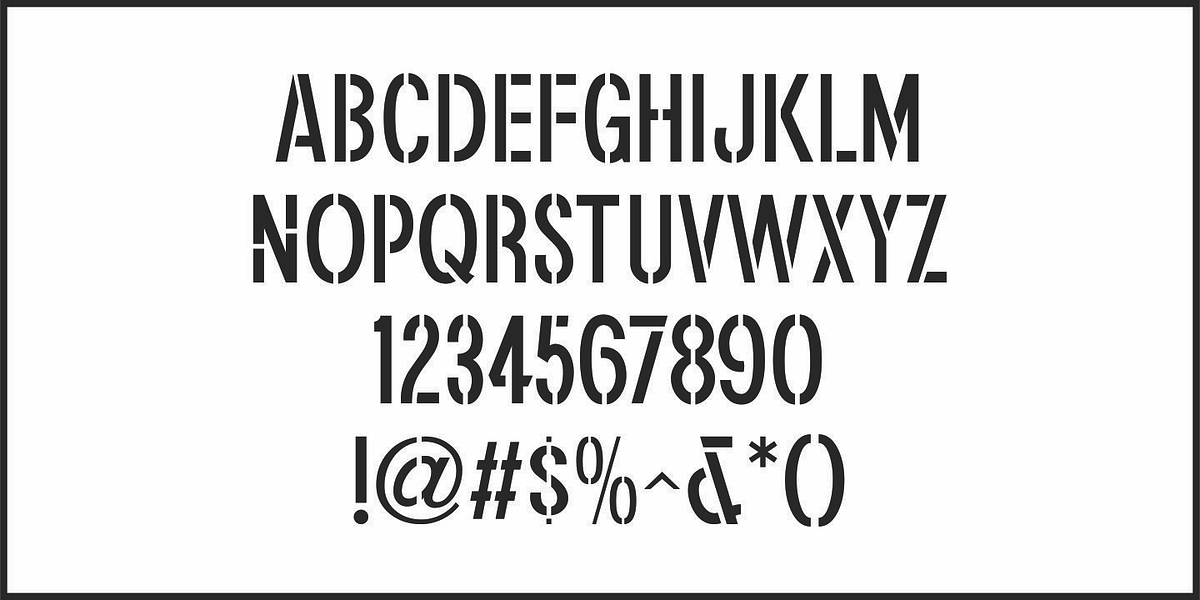 Sandwell Stencil JNL, a Sans Serif Font by Jeff Levine Fonts (Photo 3 of 5)