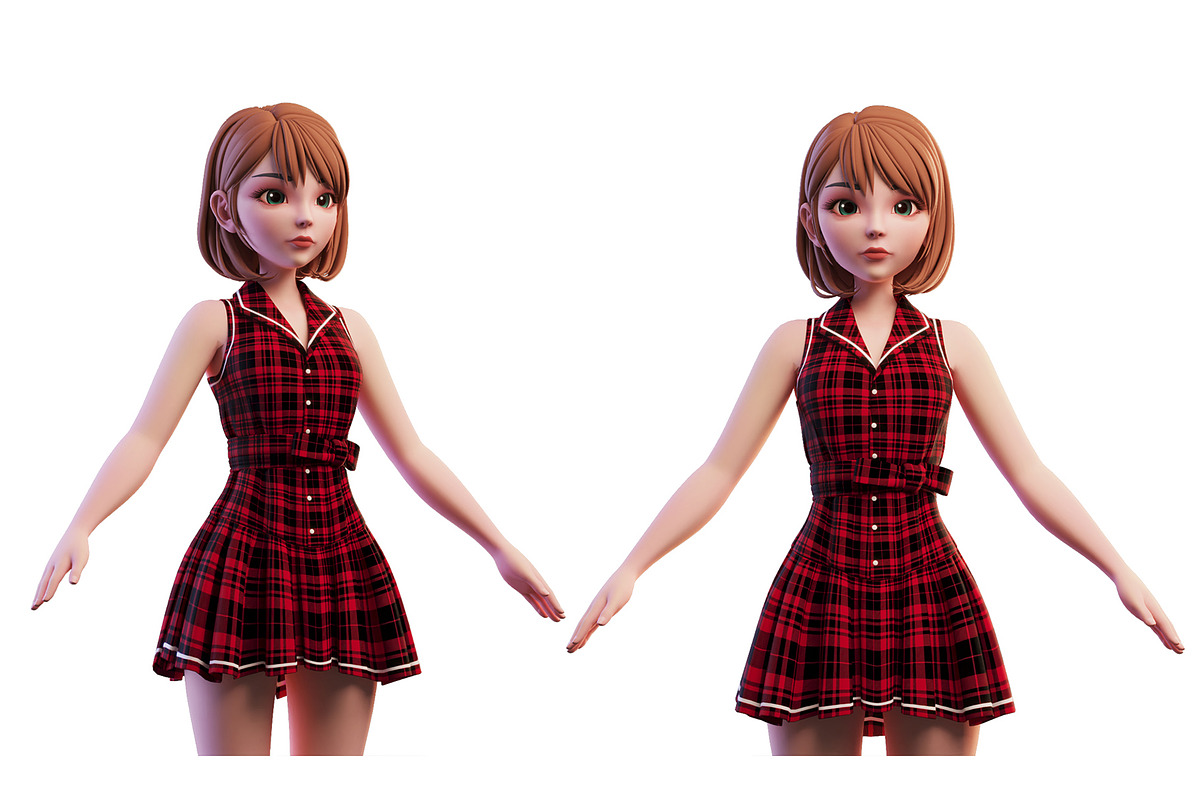 3D Stylized Girl_SG3FC, a Characters & Person 3D Model by LomellRueca (Photo 7 of 23)