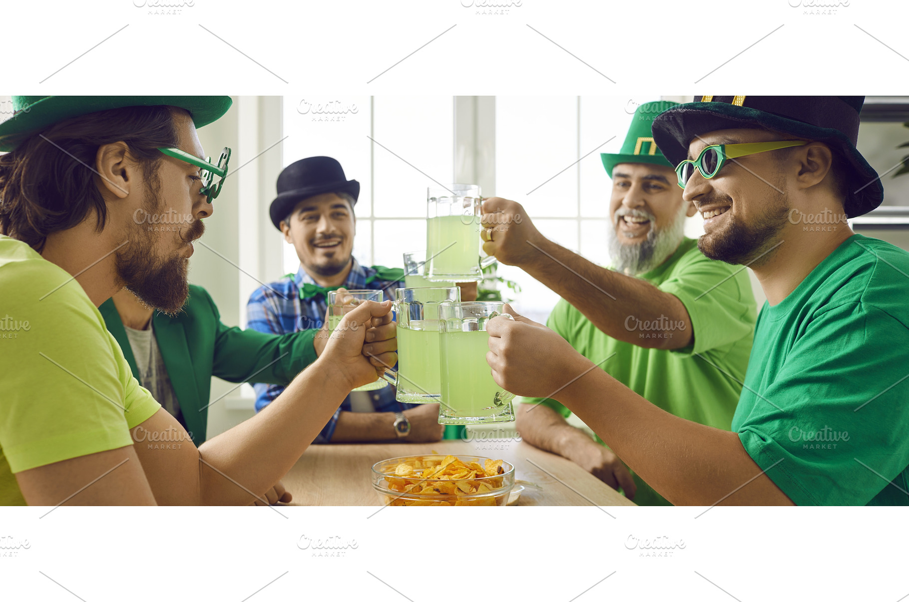 Male friends celebrating Saint, a Person Photo by StudioRomantic