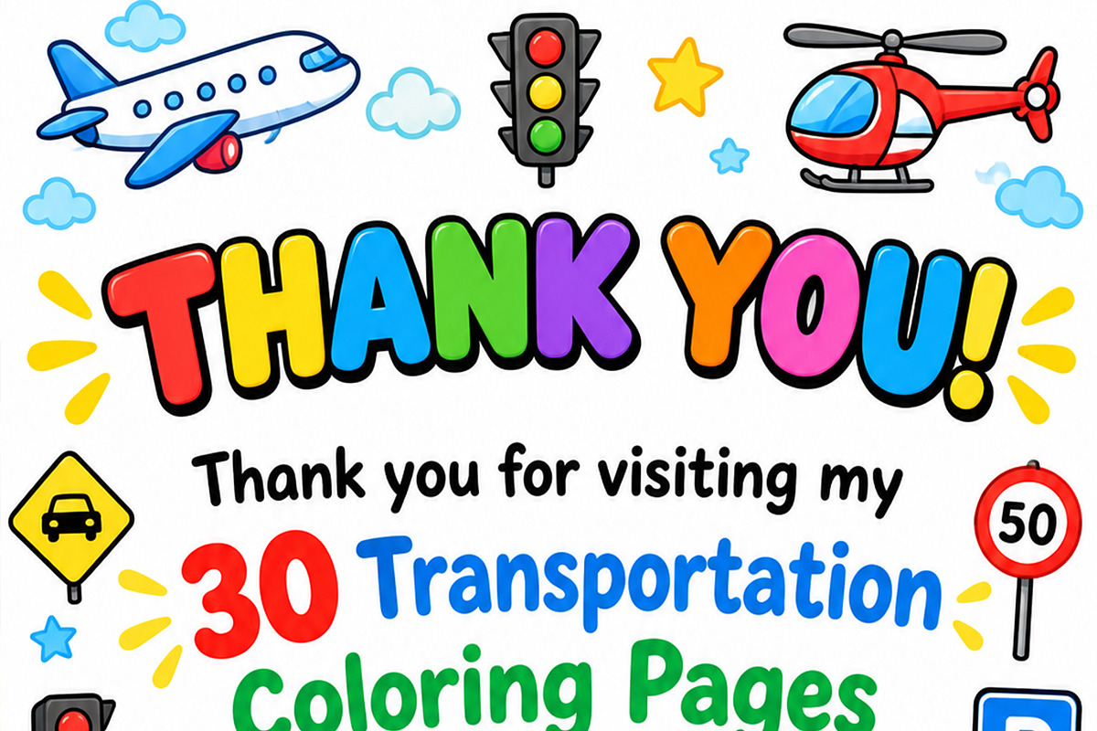 Transportation Coloring Book for Kid, an Education Illustration by Mohammad Sarfaraz (Photo 13 of 17)