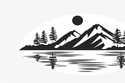 Majestic Mountain and Tree Vector Bu, a Graphic by Designs_River (Thumbnail 6 of 7)