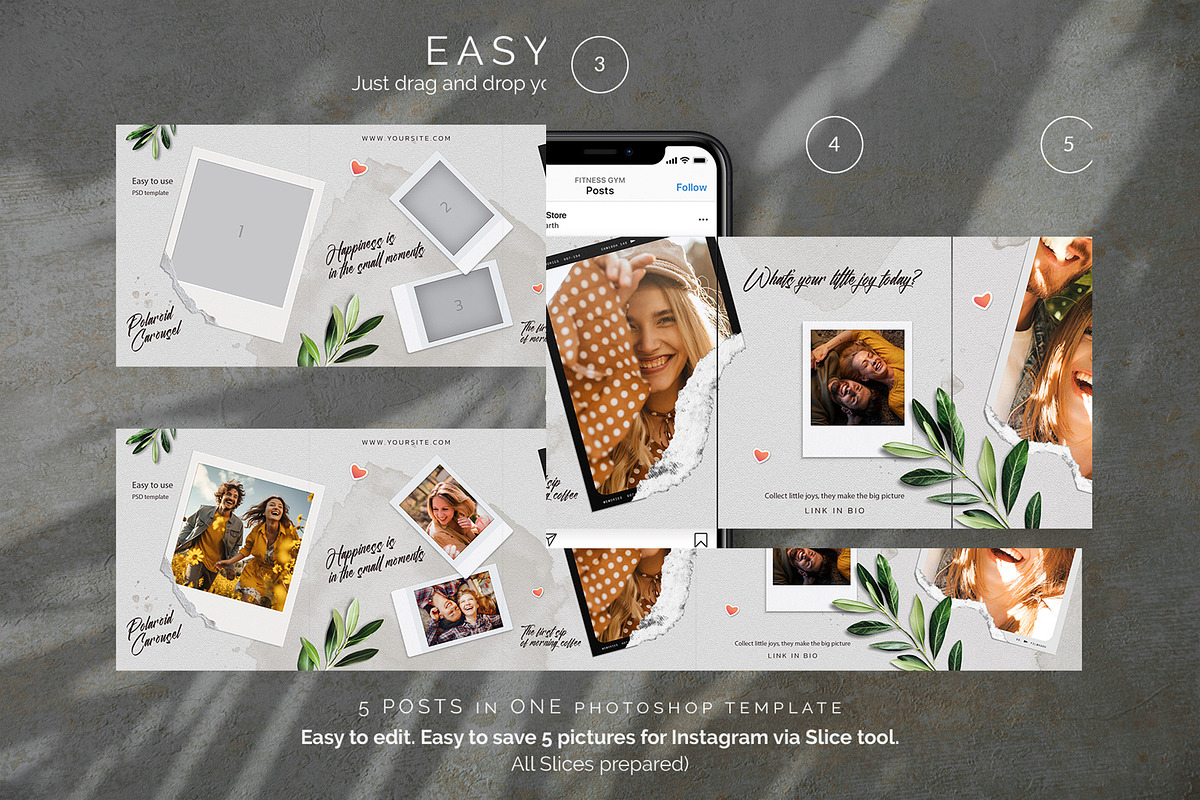 Polaroid Instagram Carousel, a Social Media Template by Andrew Skoch Design (Photo 5 of 5)