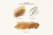 Realistic Procreate Marker Brushes, a Brush Add-On by Jenteva Art (Thumbnail 4 of 13)