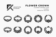 Flower Crown Icon Vector, an Icon by Akatype Studio (Thumbnail 1 of 3)