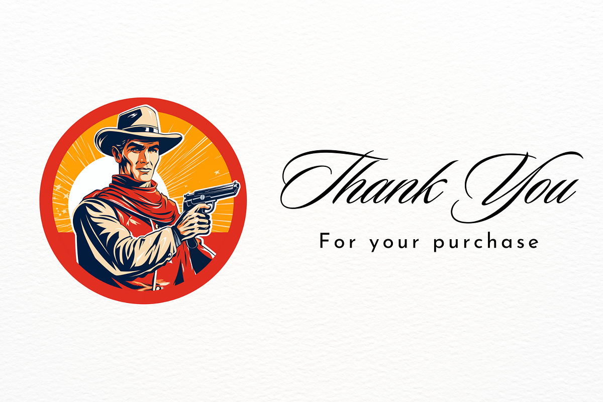 Elegant Cowboy Round Logo Clipart, a Person Illustration by New-School-Wave (Photo 5 of 5)
