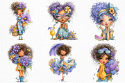 Whimsical Summer Woman Clipart, a Seasonal Illustration by Craft Nest (Thumbnail 5 of 11)