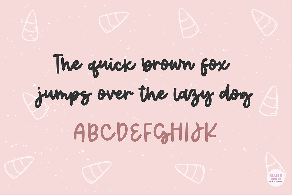 CANDY CORN Halloween Script Font, a Script Font by Blush Font Co. (Photo 4 of 6)