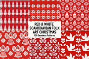 Scandinavian Folk Art Christmas, a Pattern Graphic by Pattern Whimsy (Thumbnail 1 of 10)