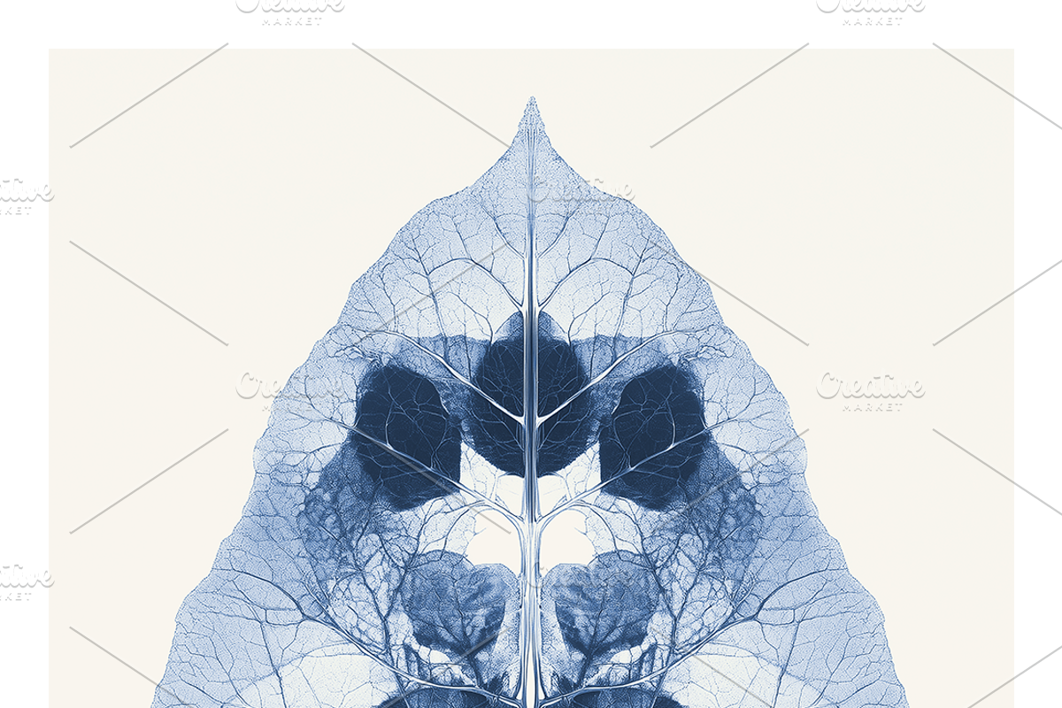 Role Co. Cyanotype Leaf in Symmetry, a Texture Illustration by milatovar (Photo 7 of 21)