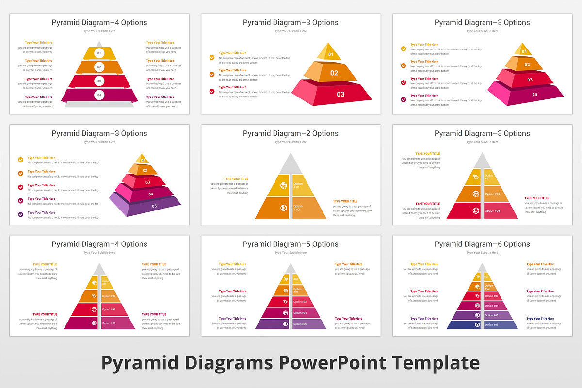 Pyramid Diagrams PowerPoint template, a Presentation Template by GraphicStan (Photo 5 of 8)
