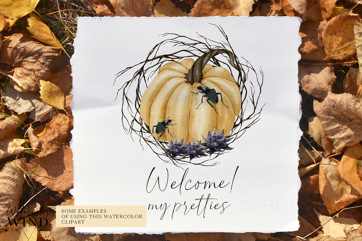 Watercolor Halloween clipart -30%, an Illustration by Ksenia Shmakova (Photo 9 of 10)