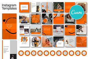 Orange Instagram Template Kit