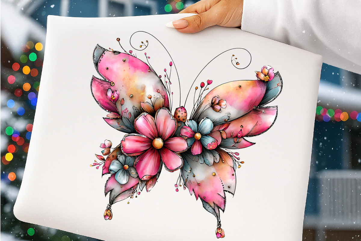 Whimsical spring Butterfly Clipart, an Illustration by SinaCreation (Photo 10 of 11)