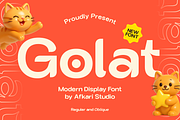 Golat - Modern Sans Serif Display Fo, a Sans Serif Font by Afkari Studio (Thumbnail 1 of 9)
